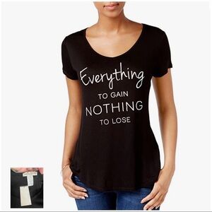 Jamie & Layla NWT Black Everything To Gain T-shirt